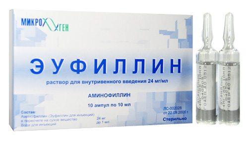 Препараты для улучшения эластичности сосудов головного мозга. Эуфиллин